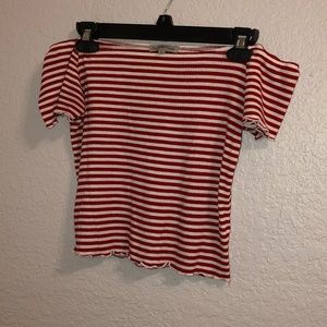 Stripped off the shoulder top